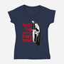 Scary Movie Slasher-Womens-V-Neck-Tee-goodidearyan