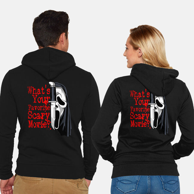 Scary Movie Slasher-Unisex-Zip-Up-Sweatshirt-goodidearyan