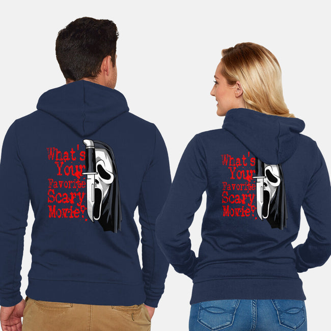 Scary Movie Slasher-Unisex-Zip-Up-Sweatshirt-goodidearyan