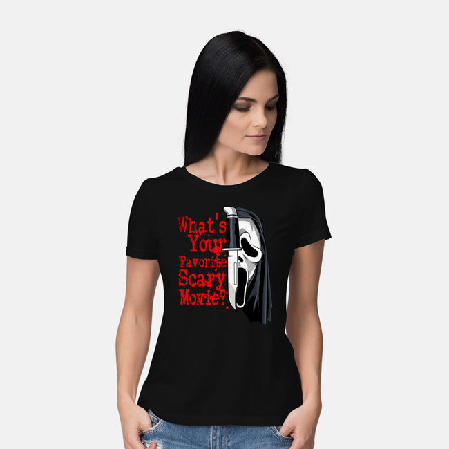 Scary Movie Slasher-Womens-Basic-Tee-goodidearyan