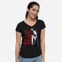 Scary Movie Slasher-Womens-V-Neck-Tee-goodidearyan
