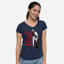 Scary Movie Slasher-Womens-V-Neck-Tee-goodidearyan