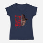 Prime Time Fred-Womens-V-Neck-Tee-goodidearyan