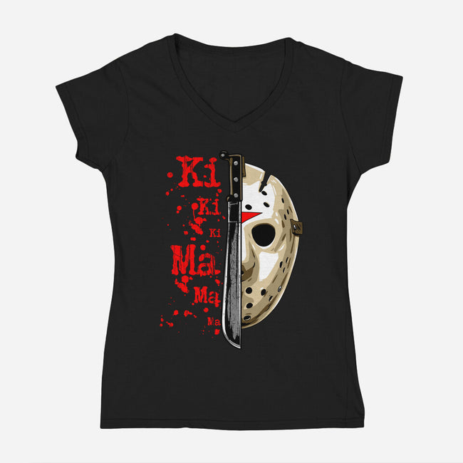 Kill Her Mommy-Womens-V-Neck-Tee-goodidearyan