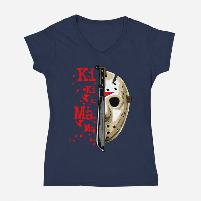 Kill Her Mommy-Womens-V-Neck-Tee-goodidearyan