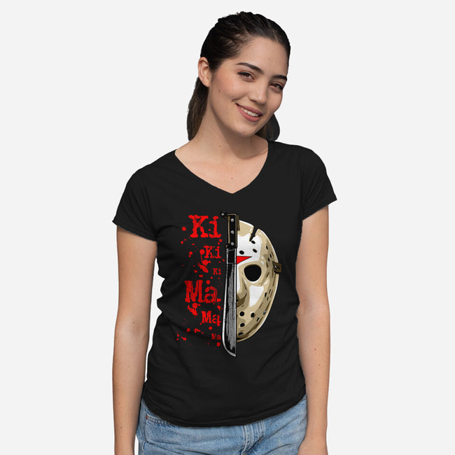 Kill Her Mommy-Womens-V-Neck-Tee-goodidearyan