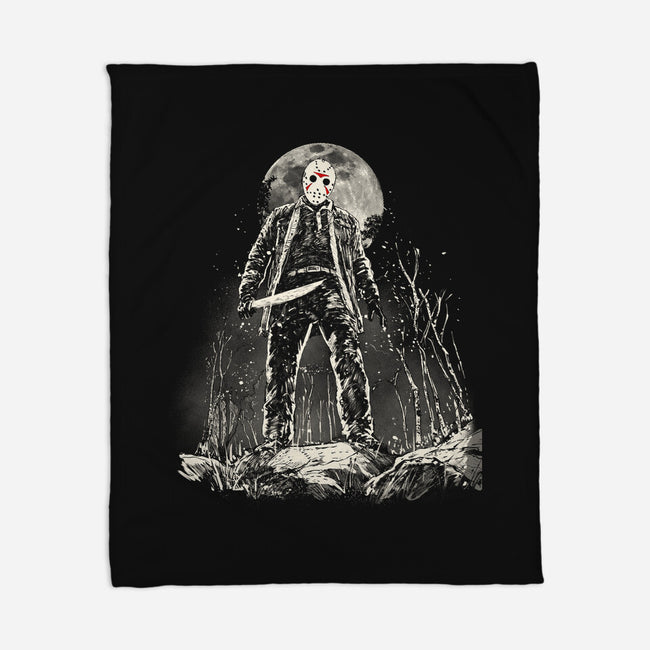 The Slasher Under The Moon-None-Fleece-Blanket-kharmazero