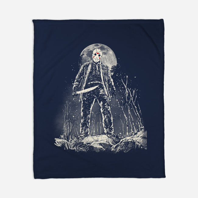 The Slasher Under The Moon-None-Fleece-Blanket-kharmazero