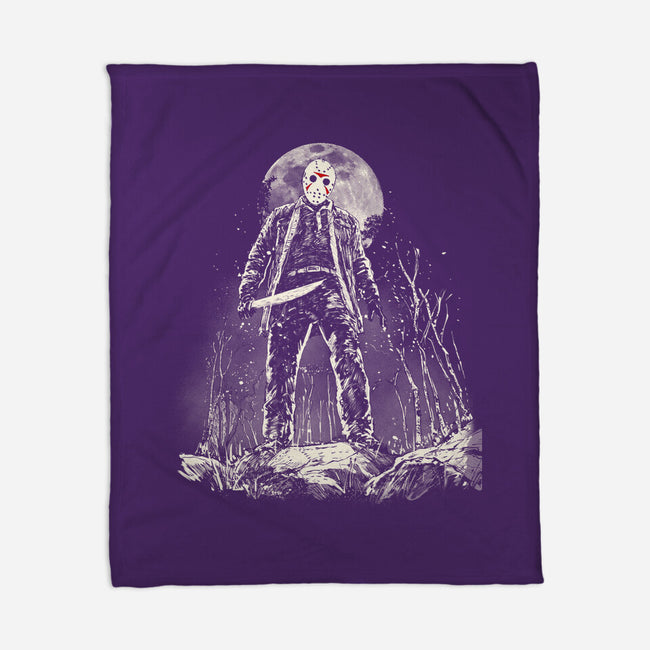 The Slasher Under The Moon-None-Fleece-Blanket-kharmazero