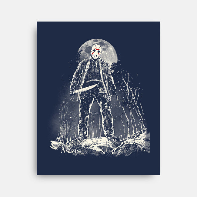 The Slasher Under The Moon-None-Stretched-Canvas-kharmazero