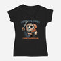 Camp Counselor-Womens-V-Neck-Tee-glitchygorilla