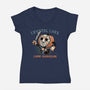 Camp Counselor-Womens-V-Neck-Tee-glitchygorilla