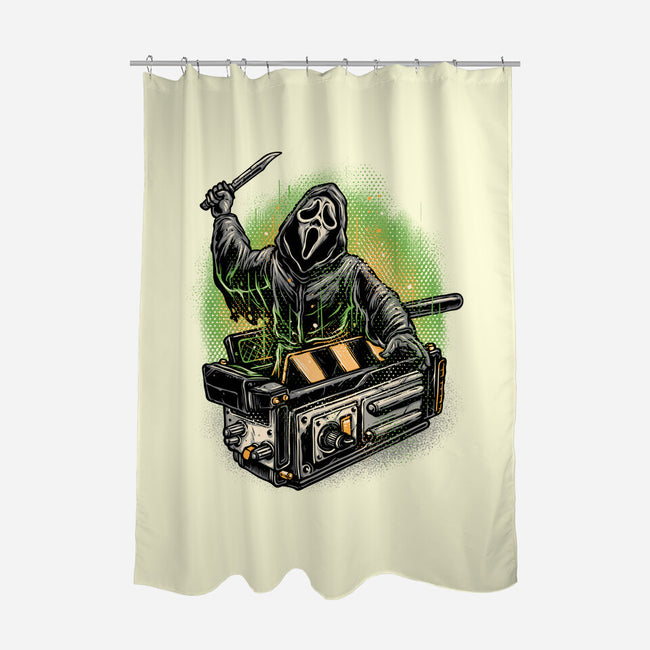 The Ghost Trap-None-Polyester-Shower Curtain-glitchygorilla