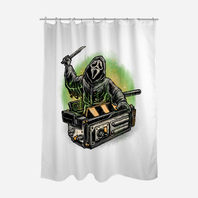 The Ghost Trap-None-Polyester-Shower Curtain-glitchygorilla