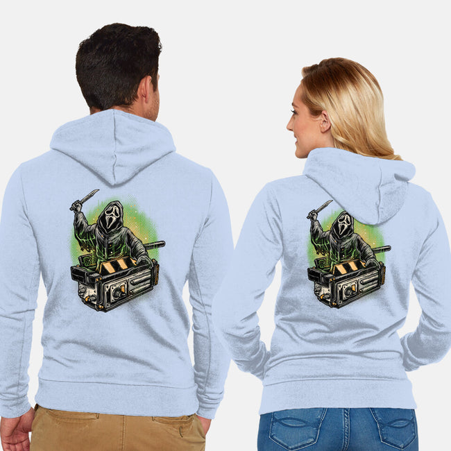 The Ghost Trap-Unisex-Zip-Up-Sweatshirt-glitchygorilla