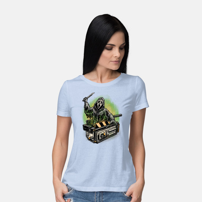 The Ghost Trap-Womens-Basic-Tee-glitchygorilla