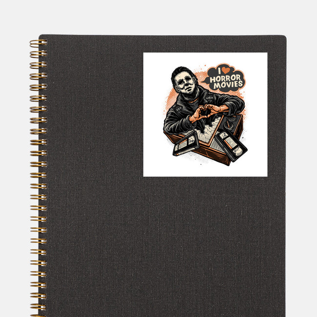 I Love Horror Movies-None-Glossy-Sticker-glitchygorilla