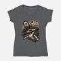 I Love Horror Movies-Womens-V-Neck-Tee-glitchygorilla