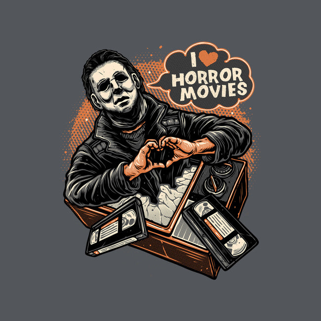 I Love Horror Movies-Womens-Fitted-Tee-glitchygorilla