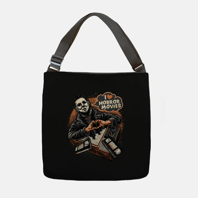 I Love Horror Movies-None-Adjustable Tote-Bag-glitchygorilla