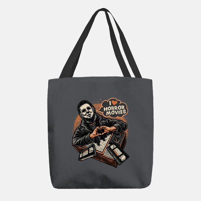 I Love Horror Movies-None-Basic Tote-Bag-glitchygorilla