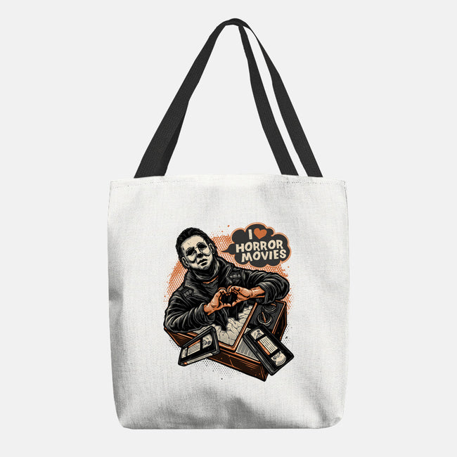 I Love Horror Movies-None-Basic Tote-Bag-glitchygorilla