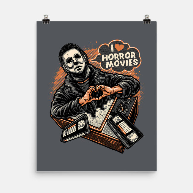 I Love Horror Movies-None-Matte-Poster-glitchygorilla
