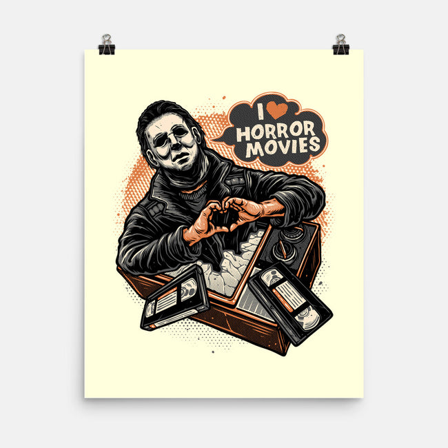 I Love Horror Movies-None-Matte-Poster-glitchygorilla