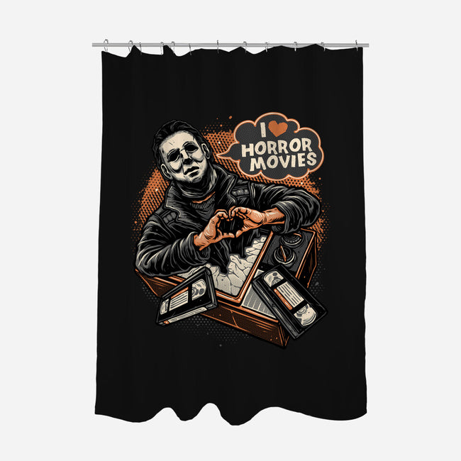 I Love Horror Movies-None-Polyester-Shower Curtain-glitchygorilla