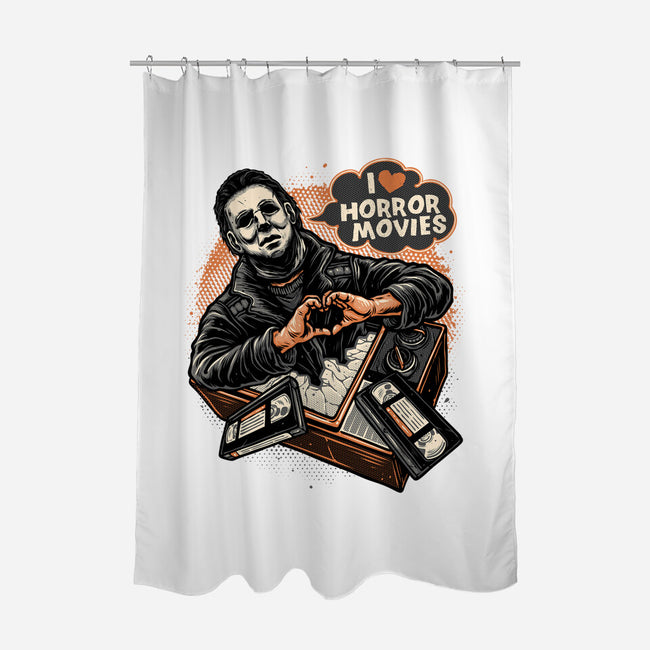 I Love Horror Movies-None-Polyester-Shower Curtain-glitchygorilla
