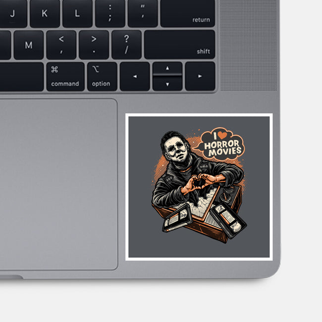 I Love Horror Movies-None-Glossy-Sticker-glitchygorilla