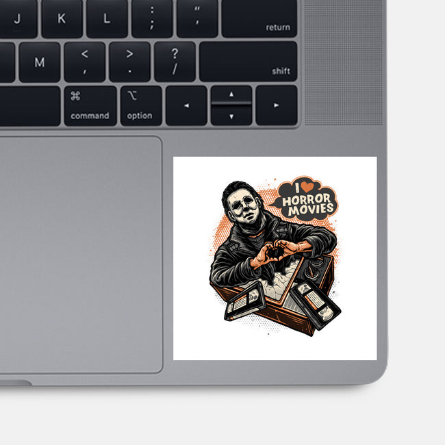 I Love Horror Movies-None-Glossy-Sticker-glitchygorilla