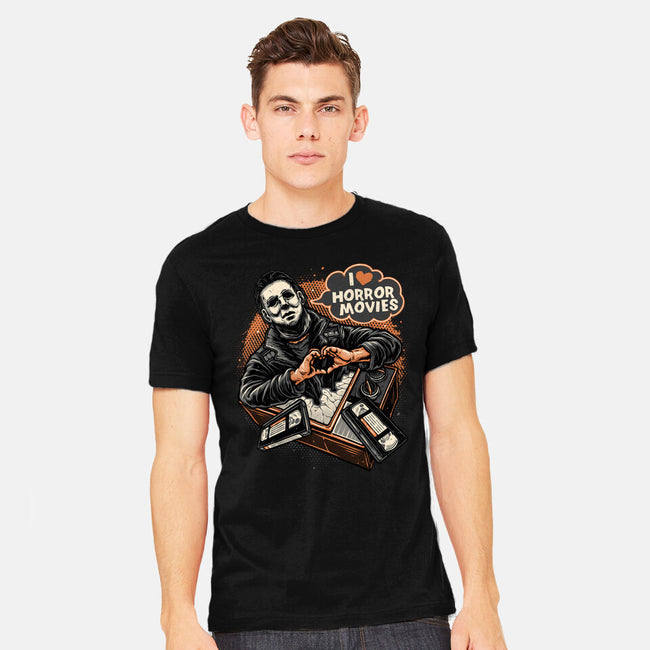 I Love Horror Movies-Mens-Heavyweight-Tee-glitchygorilla