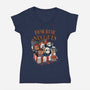 Horror Nuggets-Womens-V-Neck-Tee-dandingeroz