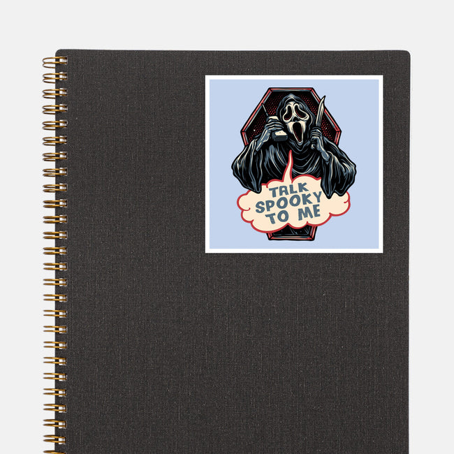 Talk Spooky To Me-None-Glossy-Sticker-glitchygorilla