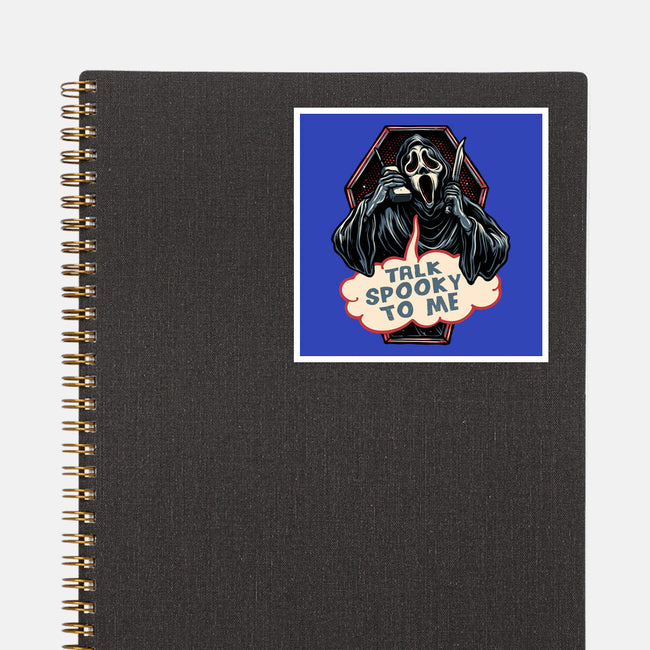 Talk Spooky To Me-None-Glossy-Sticker-glitchygorilla