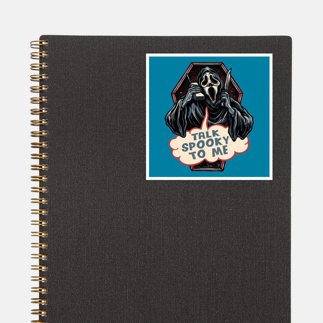 Talk Spooky To Me-None-Glossy-Sticker-glitchygorilla
