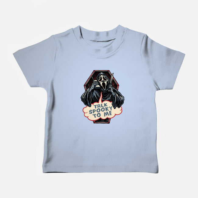 Talk Spooky To Me-Baby-Basic-Tee-glitchygorilla