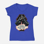 Talk Spooky To Me-Womens-V-Neck-Tee-glitchygorilla