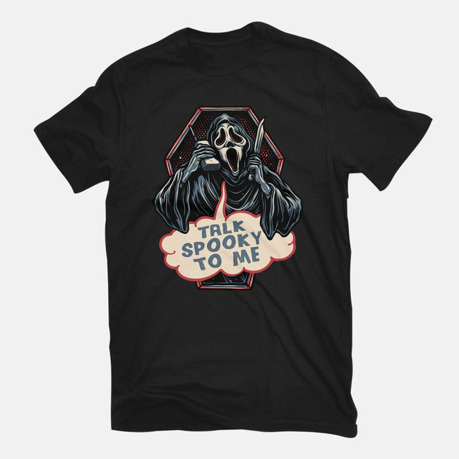 Talk Spooky To Me-Unisex-Basic-Tee-glitchygorilla