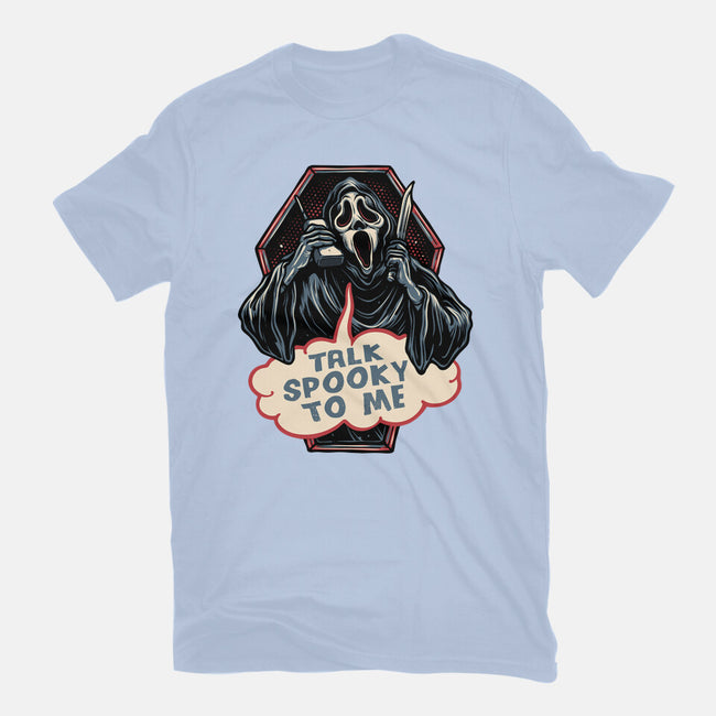 Talk Spooky To Me-Womens-Basic-Tee-glitchygorilla