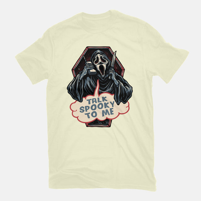 Talk Spooky To Me-Mens-Basic-Tee-glitchygorilla