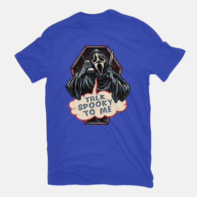 Talk Spooky To Me-Mens-Basic-Tee-glitchygorilla