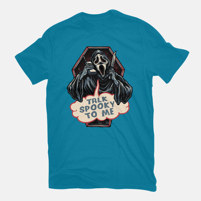 Talk Spooky To Me-Unisex-Basic-Tee-glitchygorilla