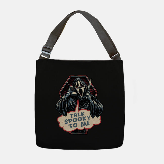 Talk Spooky To Me-None-Adjustable Tote-Bag-glitchygorilla
