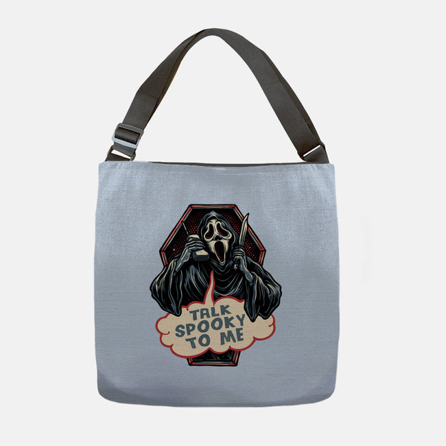 Talk Spooky To Me-None-Adjustable Tote-Bag-glitchygorilla