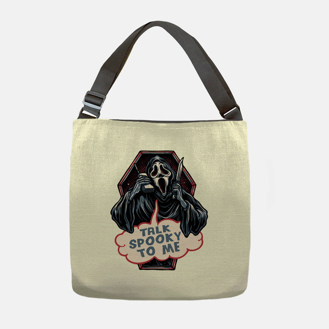 Talk Spooky To Me-None-Adjustable Tote-Bag-glitchygorilla