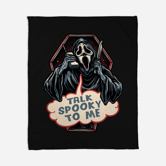 Talk Spooky To Me-None-Fleece-Blanket-glitchygorilla