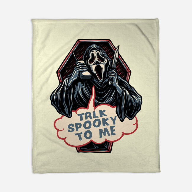 Talk Spooky To Me-None-Fleece-Blanket-glitchygorilla