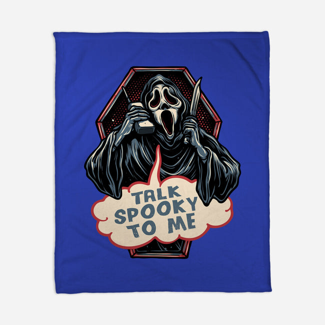 Talk Spooky To Me-None-Fleece-Blanket-glitchygorilla
